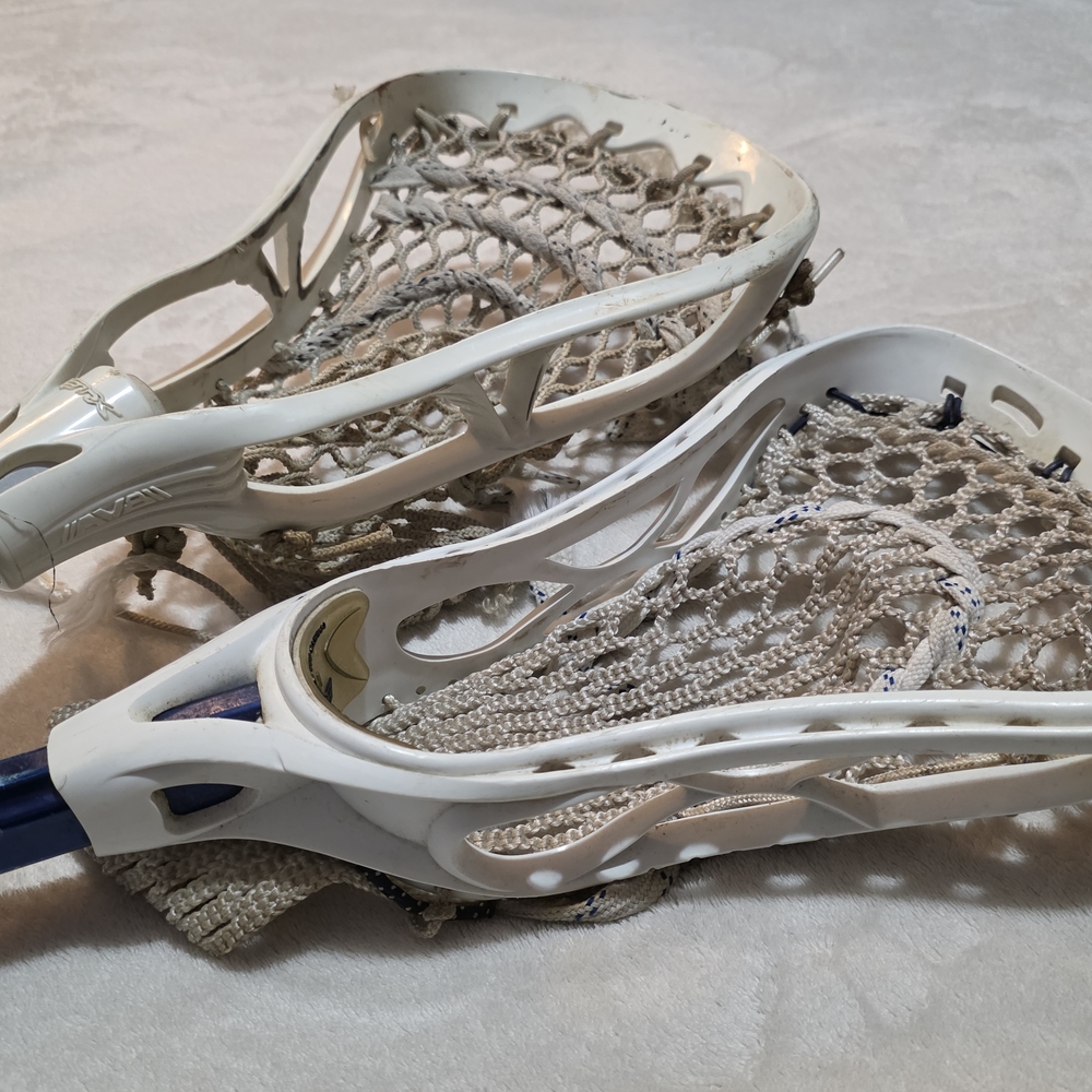Pair of Lacrosse Sticks with Mesh